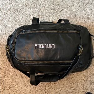 Yuengling 175th Anniversary (2004) Black Leather Duffel Bag / Backpack!